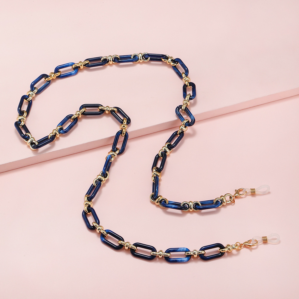 Sunglass Retainer Cord - 29인치/74cm 컬러풀 아크릴 사각 링 안경줄