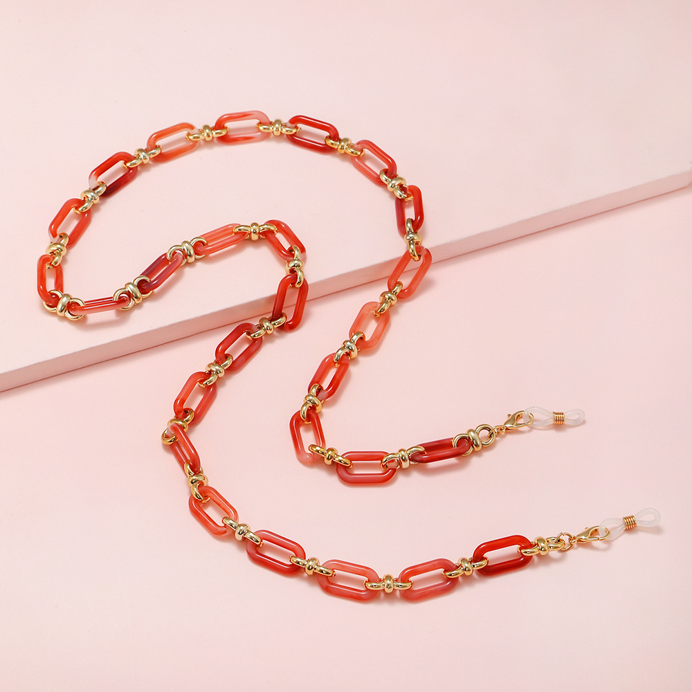 29인치/74cm 컬러풀 아크릴 사각 링 안경줄 여성용 - Sunglass Retainer Cord 리뷰 및 가격